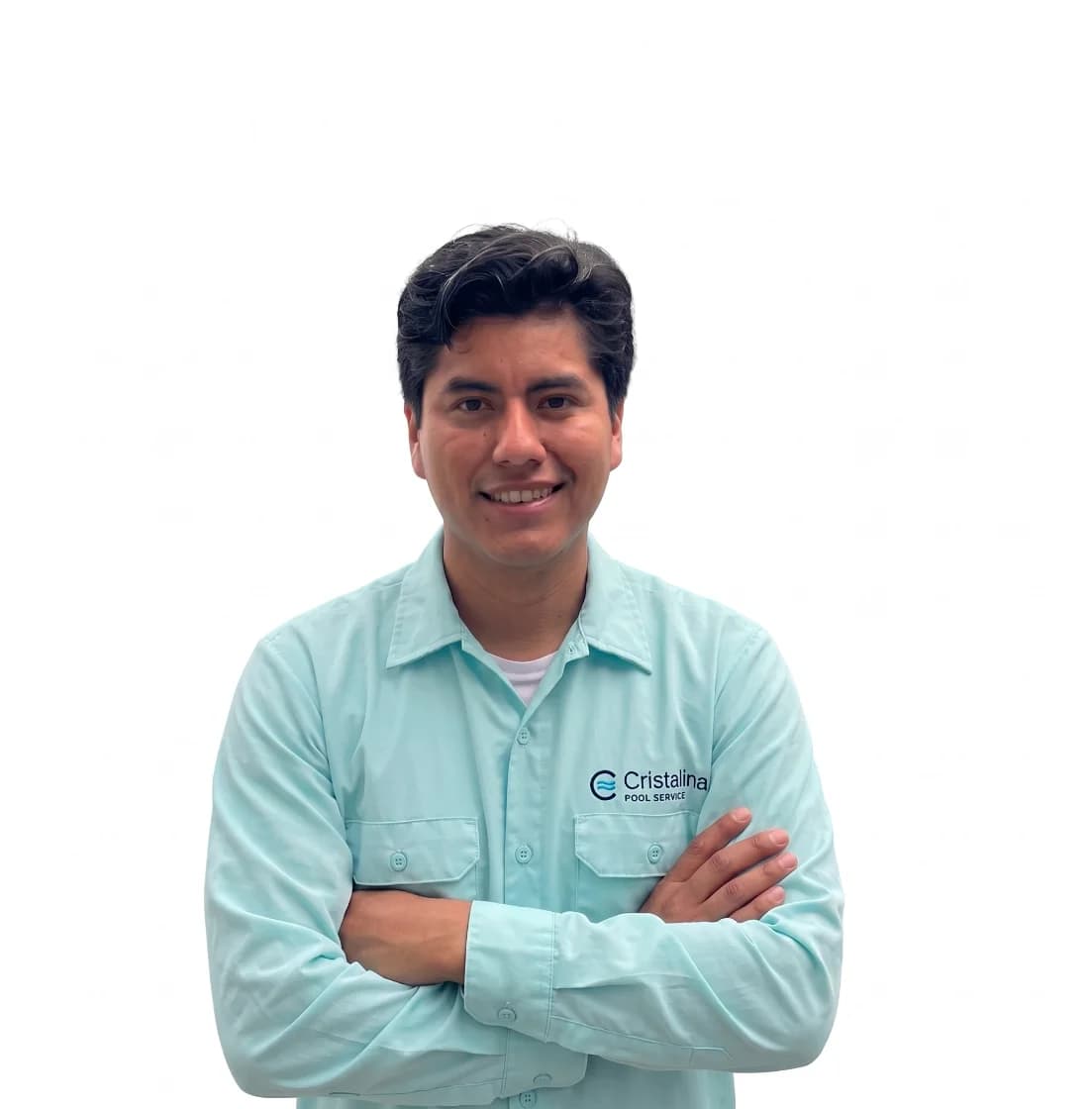 Elder Manuel Zapata Ayaviri con uniforme de Cristalina